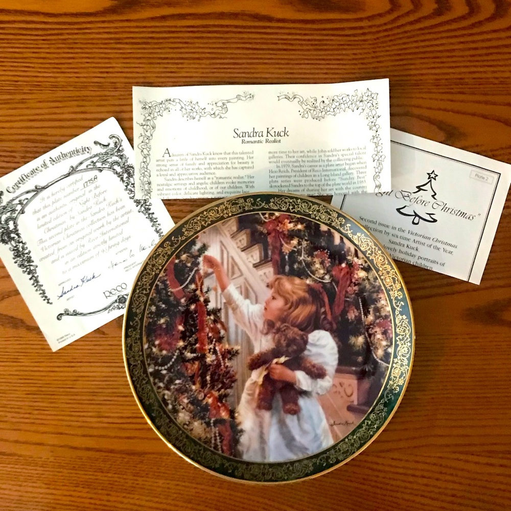 Sandra Kuch Victorian Christmas Plate